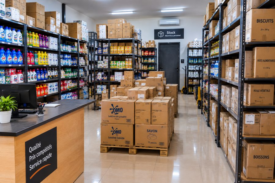 Stock et marchandises d'un point de vente