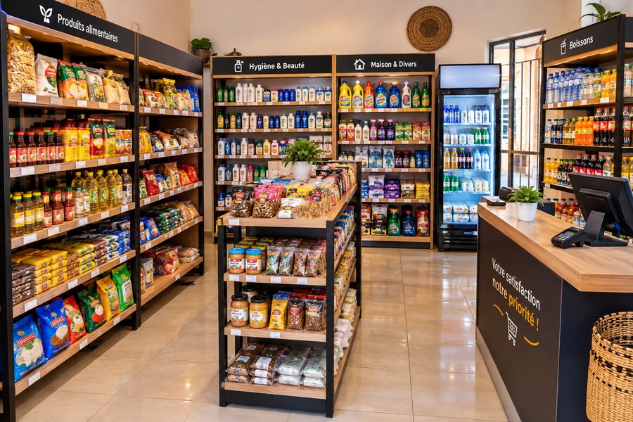 Intérieur moderne d'une boutique